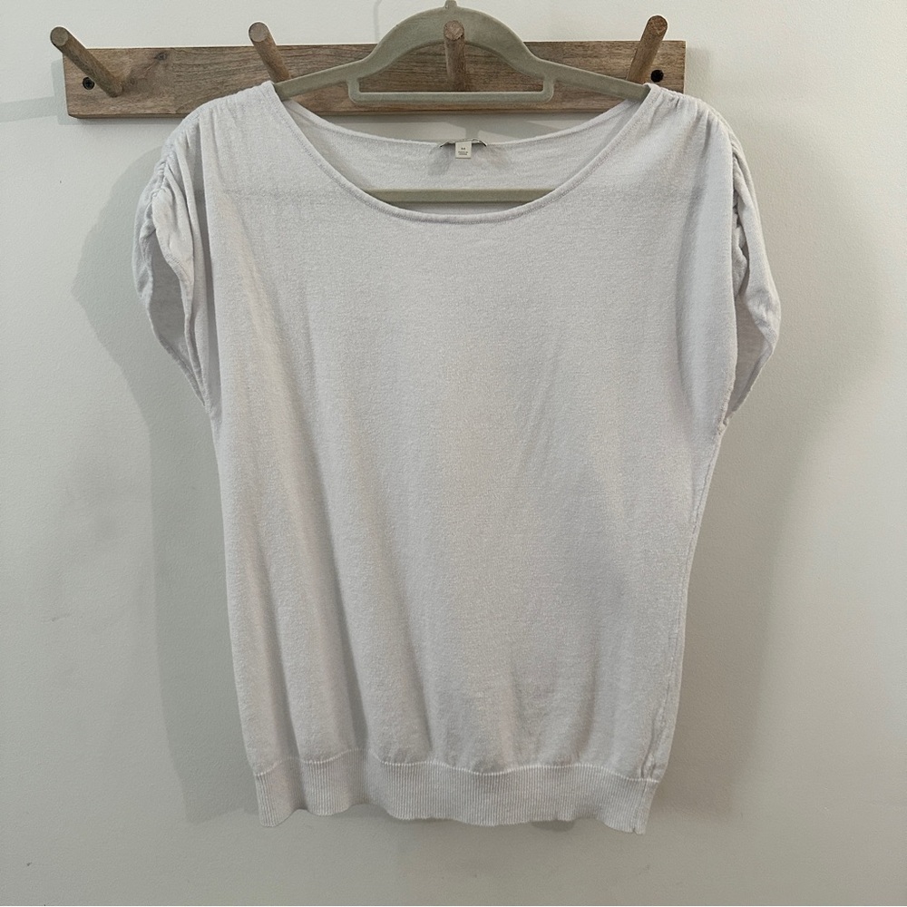 TALBOTS | Women’s White Short Sleeved Knit Top size Medium